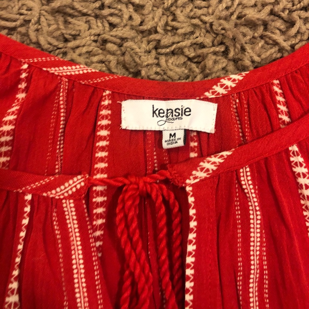 Kenzie Red Tassel Blouse - Picture 2 of 3